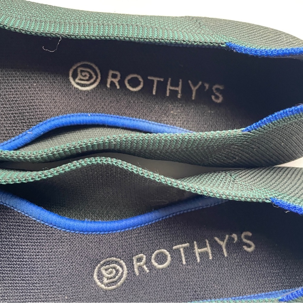 Rothy’s RARE Retired Emerald Green the Point Flats Slip-ons Pointy Toe 11 - Picture 4 of 9